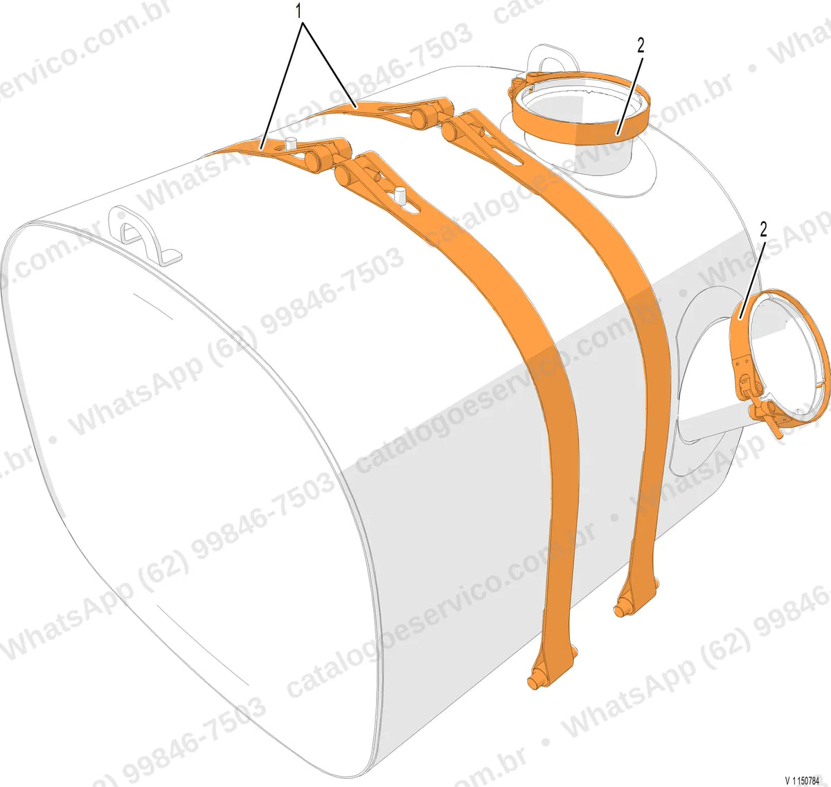 Manual de serviço Volvo A60H: ilustração técnica 3