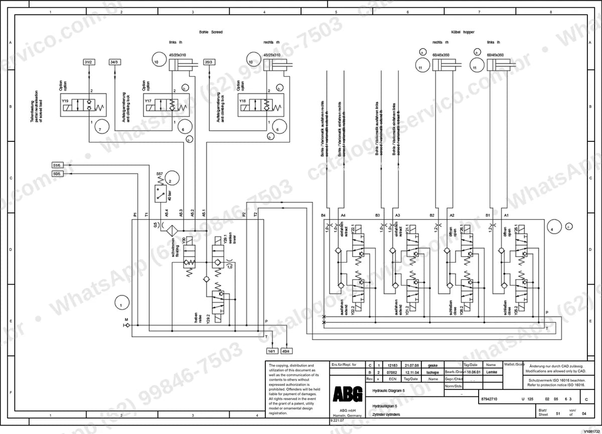 Manual de serviço Volvo ABG2820: ilustração técnica 1