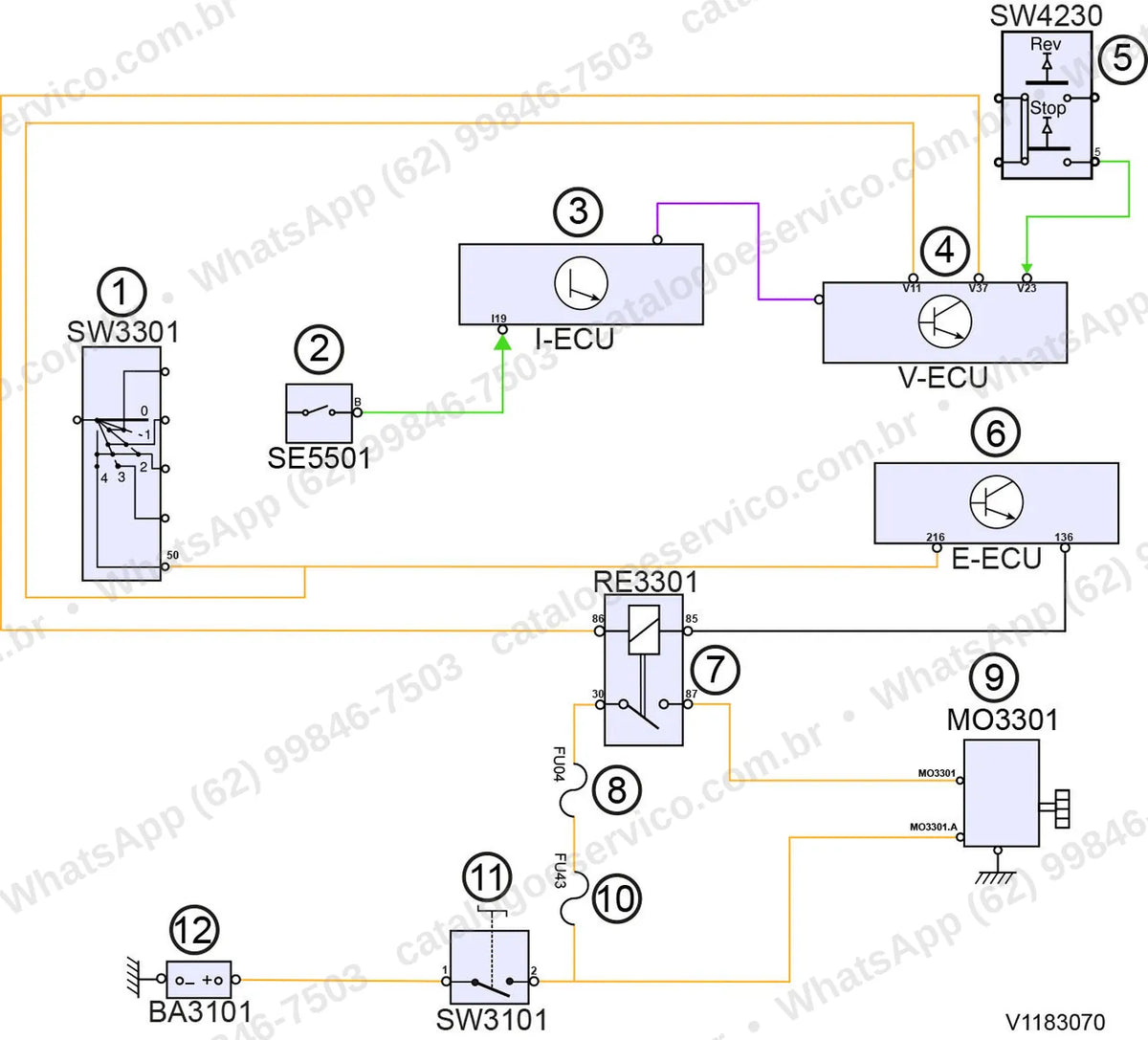 Manual de serviço Volvo CR30B: ilustração técnica 3