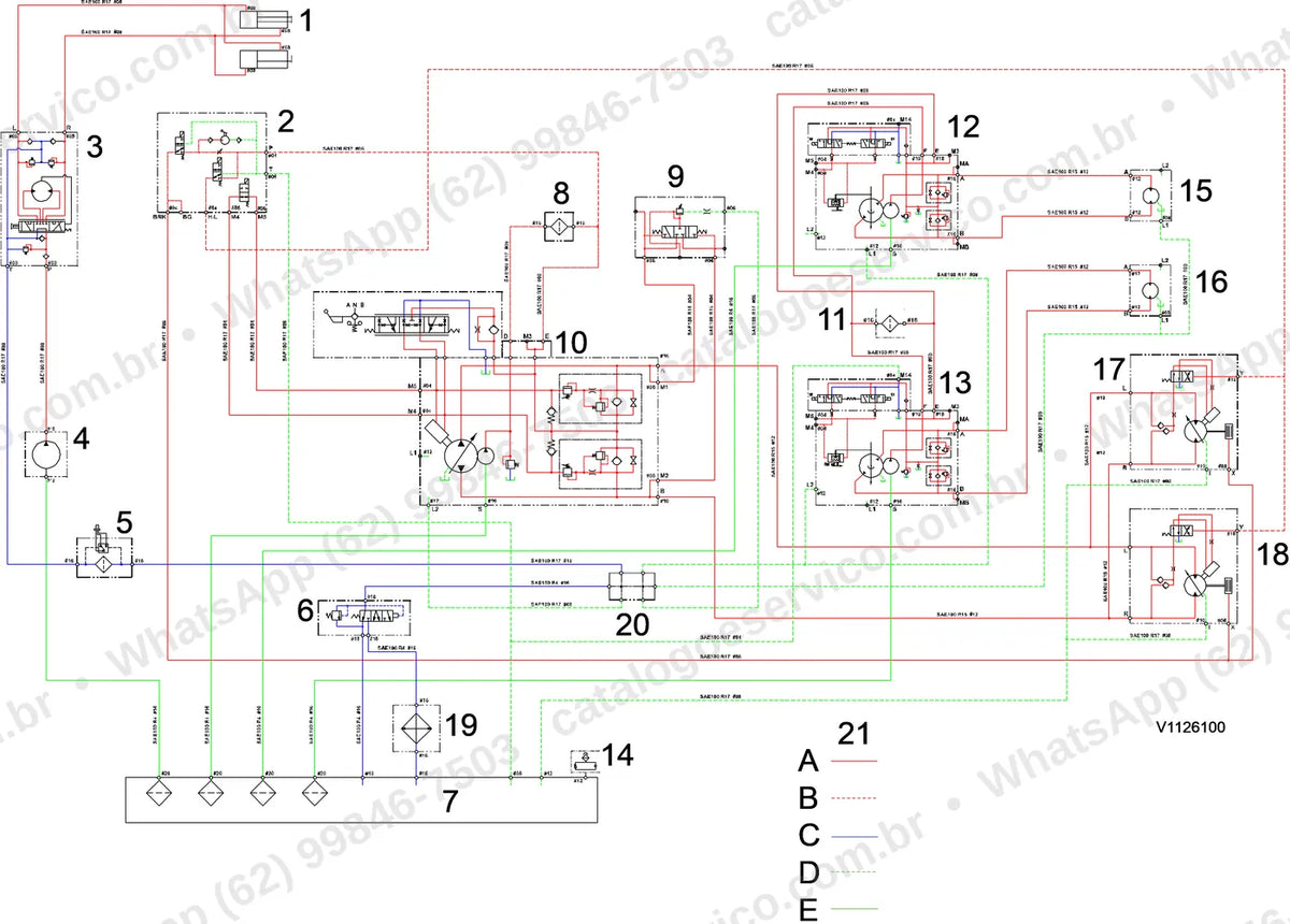 Manual de serviço Volvo DD110B: ilustração técnica 3