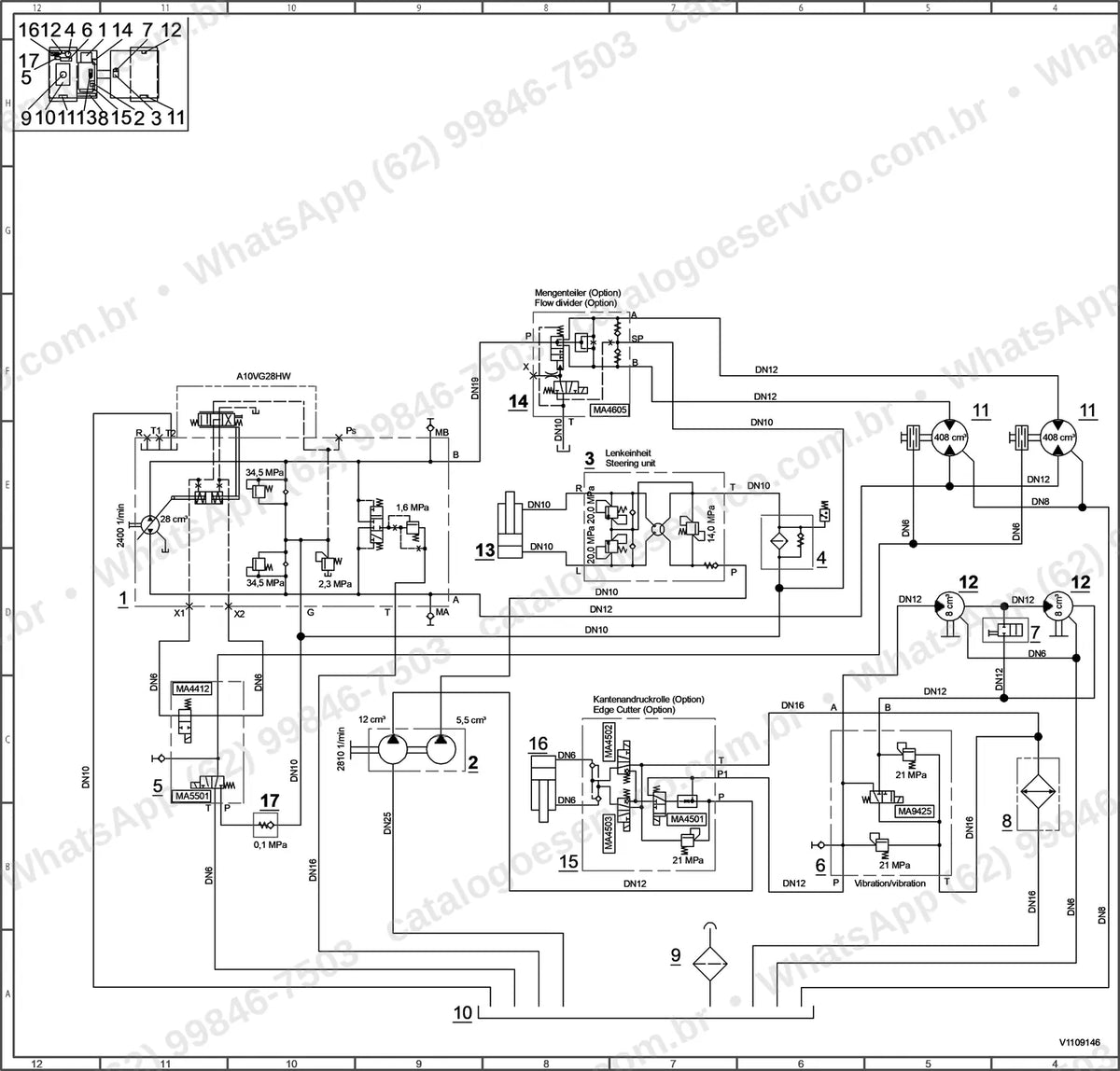 Manual de serviço Volvo DD25: ilustração técnica 1