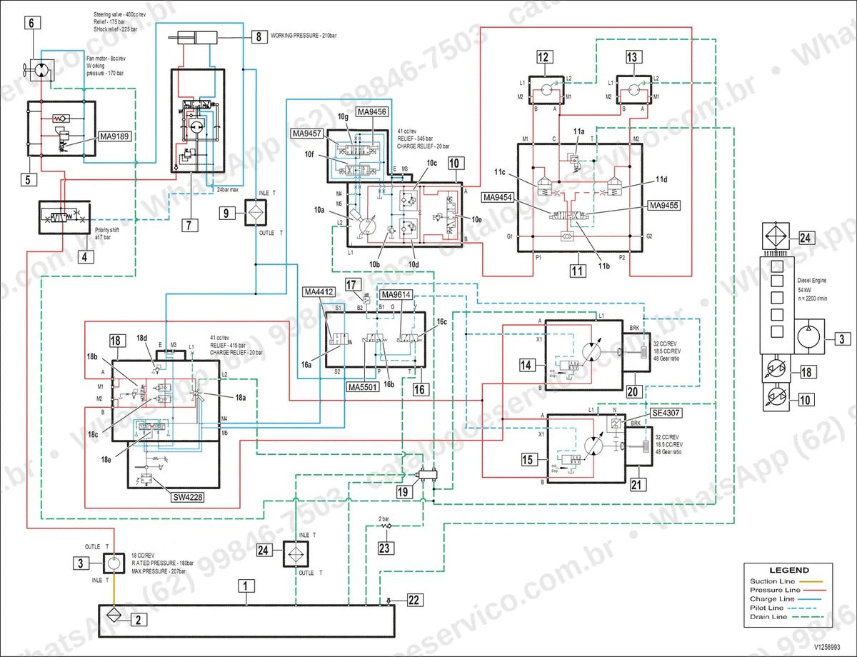 Manual de serviço Volvo DD90D: ilustração técnica 1