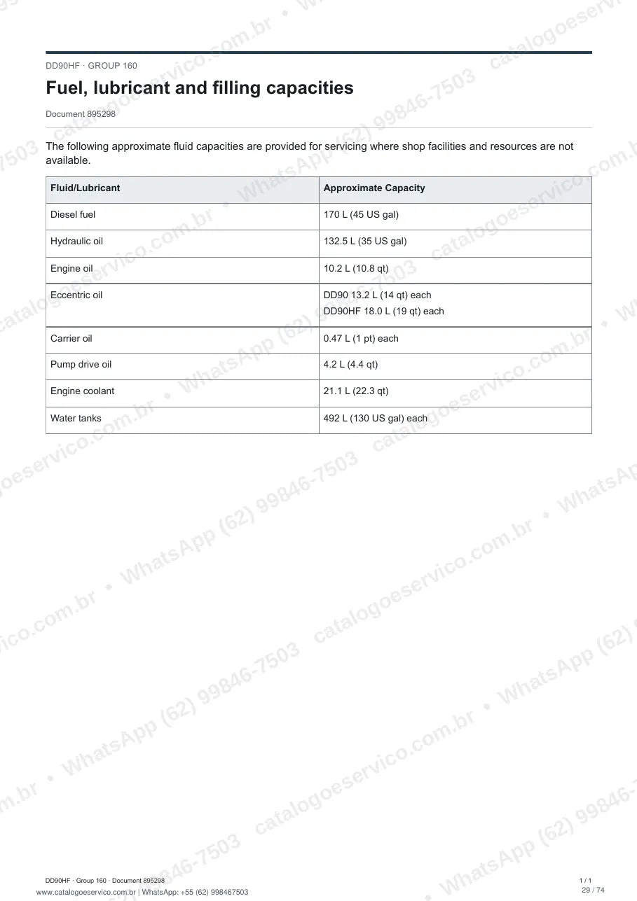 Manual de serviço Volvo DD90HF: página de procedimento com texto e figura