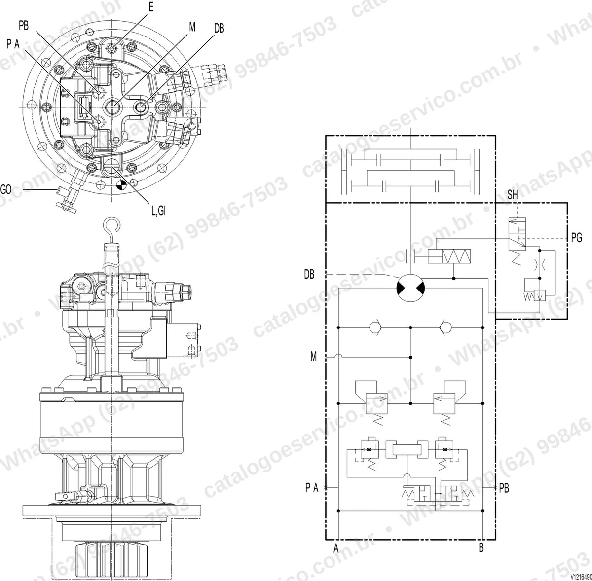 Manual de serviço Volvo EC130E AGC4: ilustração técnica 3
