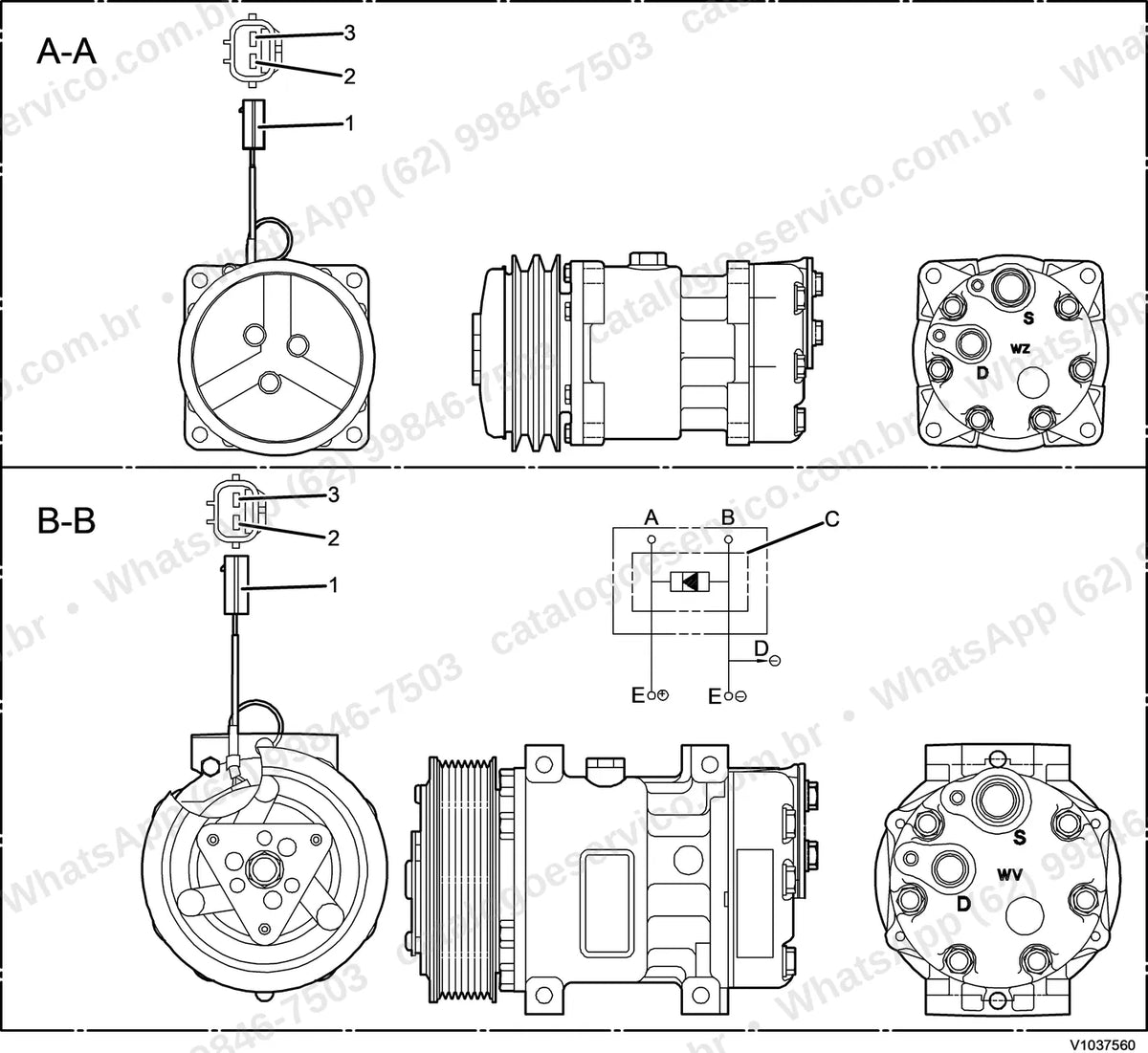 Manual de serviço Volvo EC135B LC: ilustração técnica 1