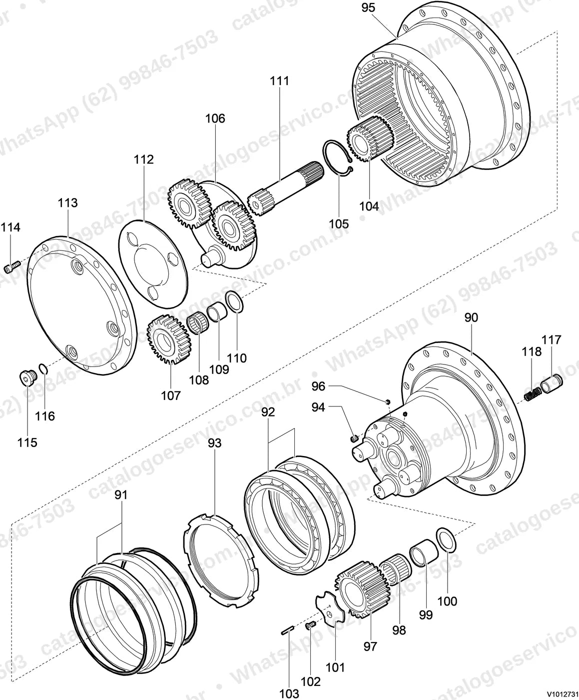 Manual de serviço Volvo EC135B LC: ilustração técnica 2