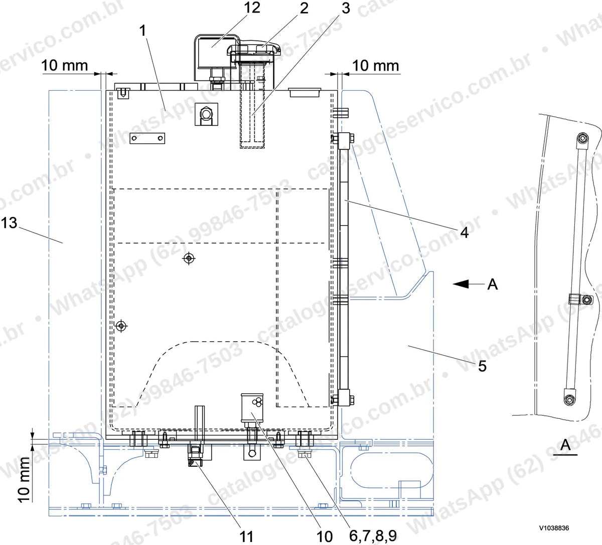 Manual de serviço Volvo EC135B LC: ilustração técnica 4