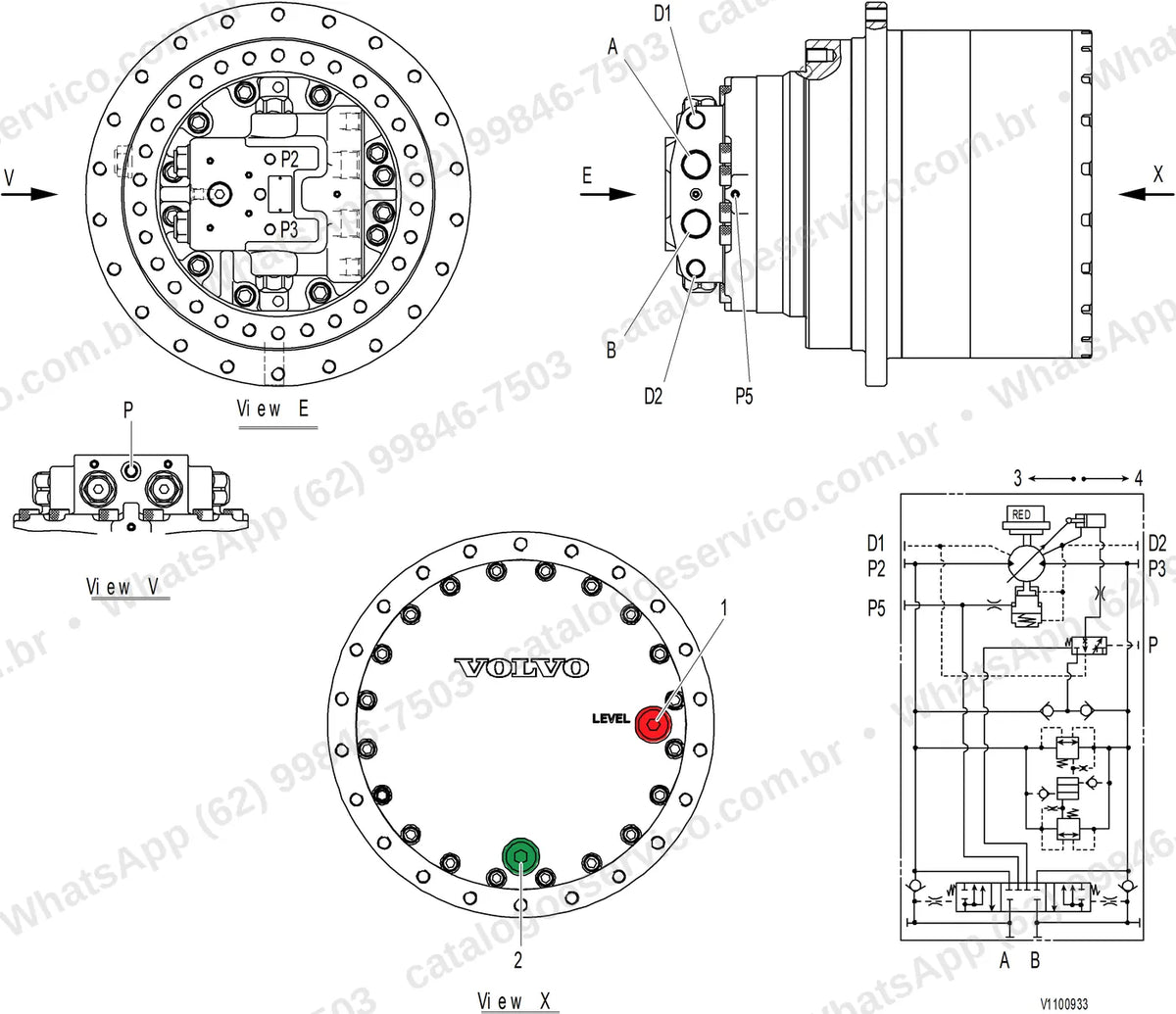 Manual de serviço Volvo EC170D e EC170D L: ilustração técnica 4