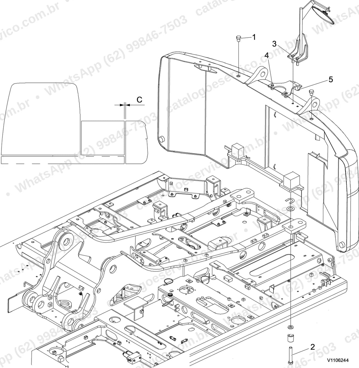 Manual de serviço Volvo EC180E L: ilustração técnica 4