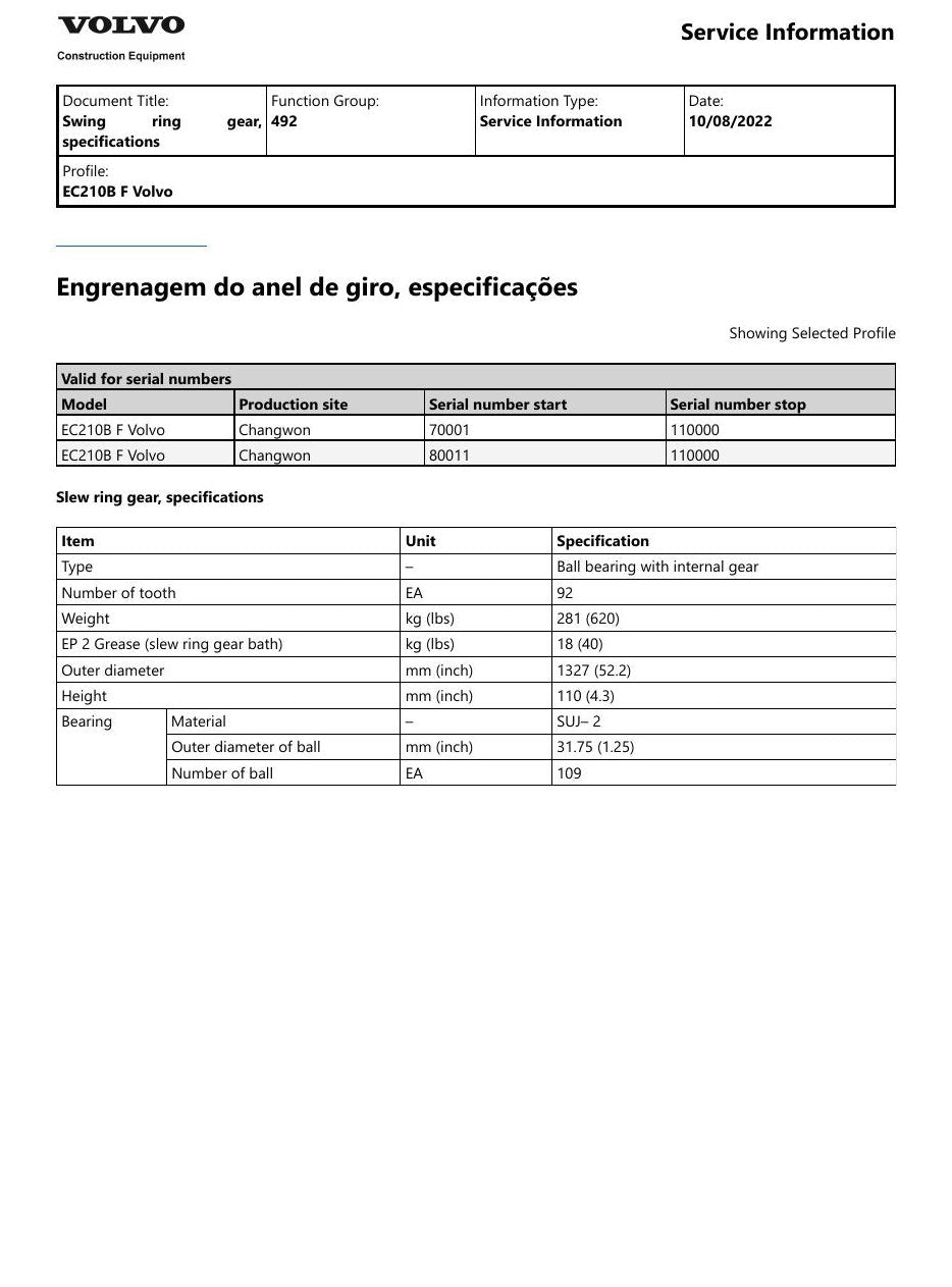 Manual de Serviço Volvo EC210B F — Manual de serviço técnico da escavadeira Volvo EC210B F - print 2