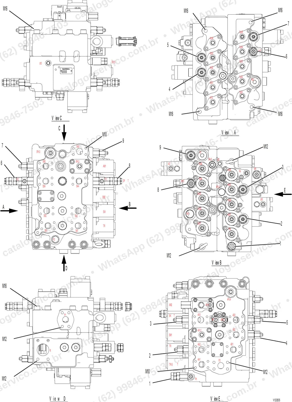 Manual de serviço Volvo EC210E (B, LHDS, S): ilustração técnica 1