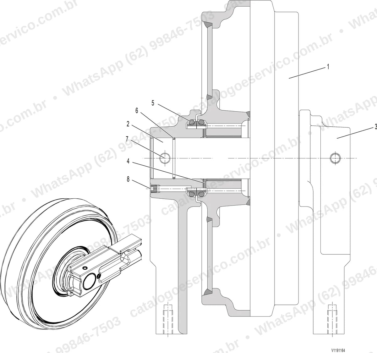 Manual de serviço Volvo EC210E (B, LHDS, S): ilustração técnica 2