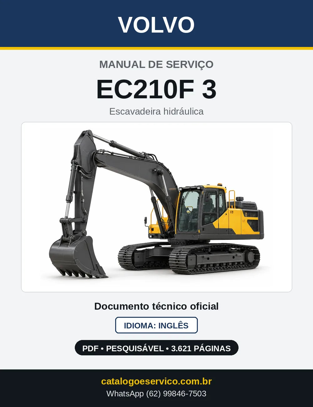 Capa do Manual de Serviço Volvo EC210F 3 em PDF