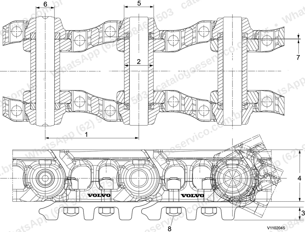 Manual de serviço Volvo EC235C (LD, NL): ilustração técnica 3