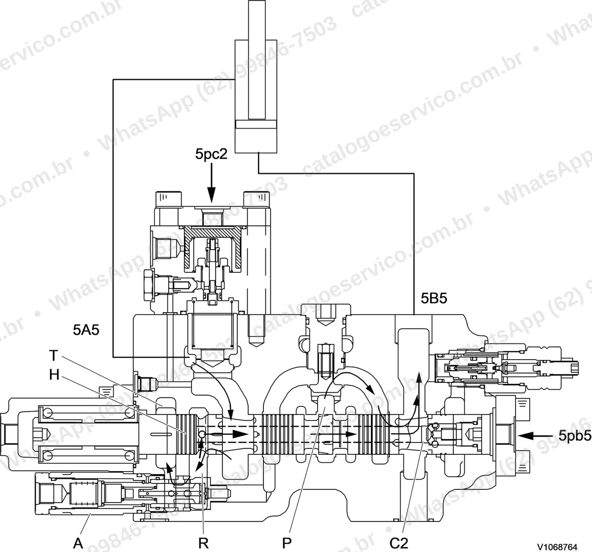 Manual de serviço Volvo EC300E (LD, NLD): ilustração técnica 3