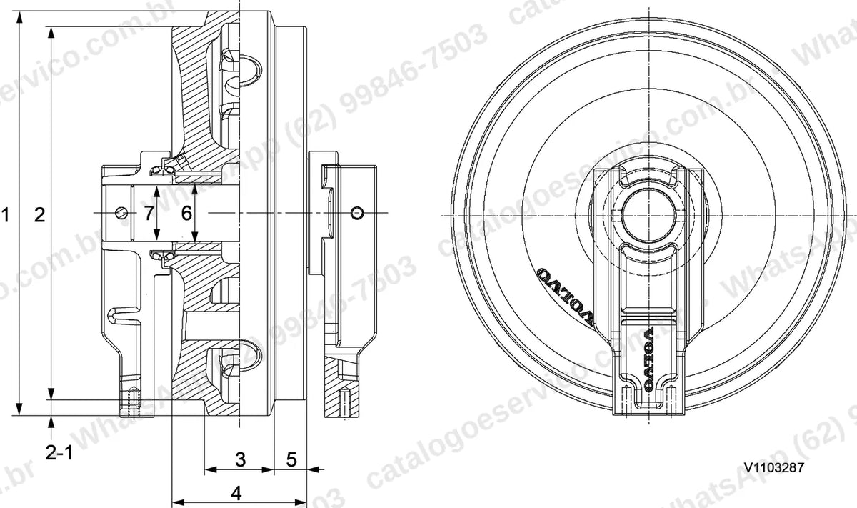 Manual de serviço Volvo EC300E (LD, NLD): ilustração técnica 4