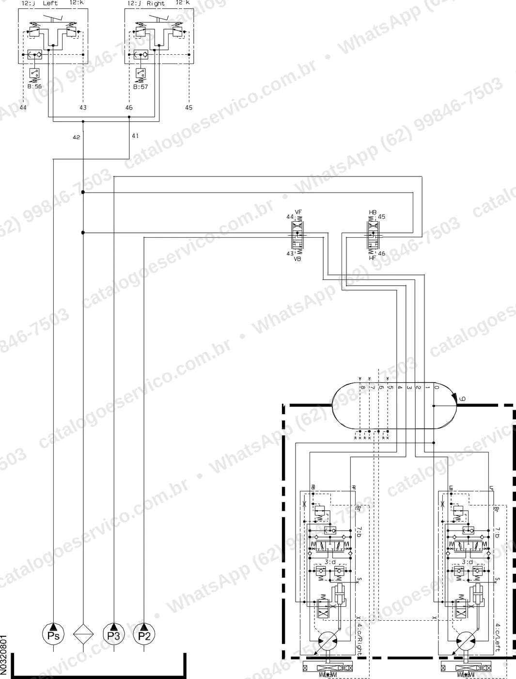 Manual de serviço Volvo EC340: ilustração técnica 1