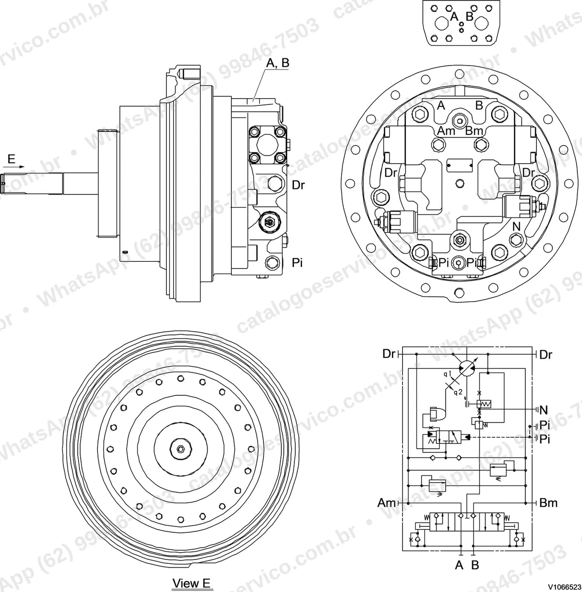 Manual de serviço Volvo EC350D e EC350D L: ilustração técnica 1