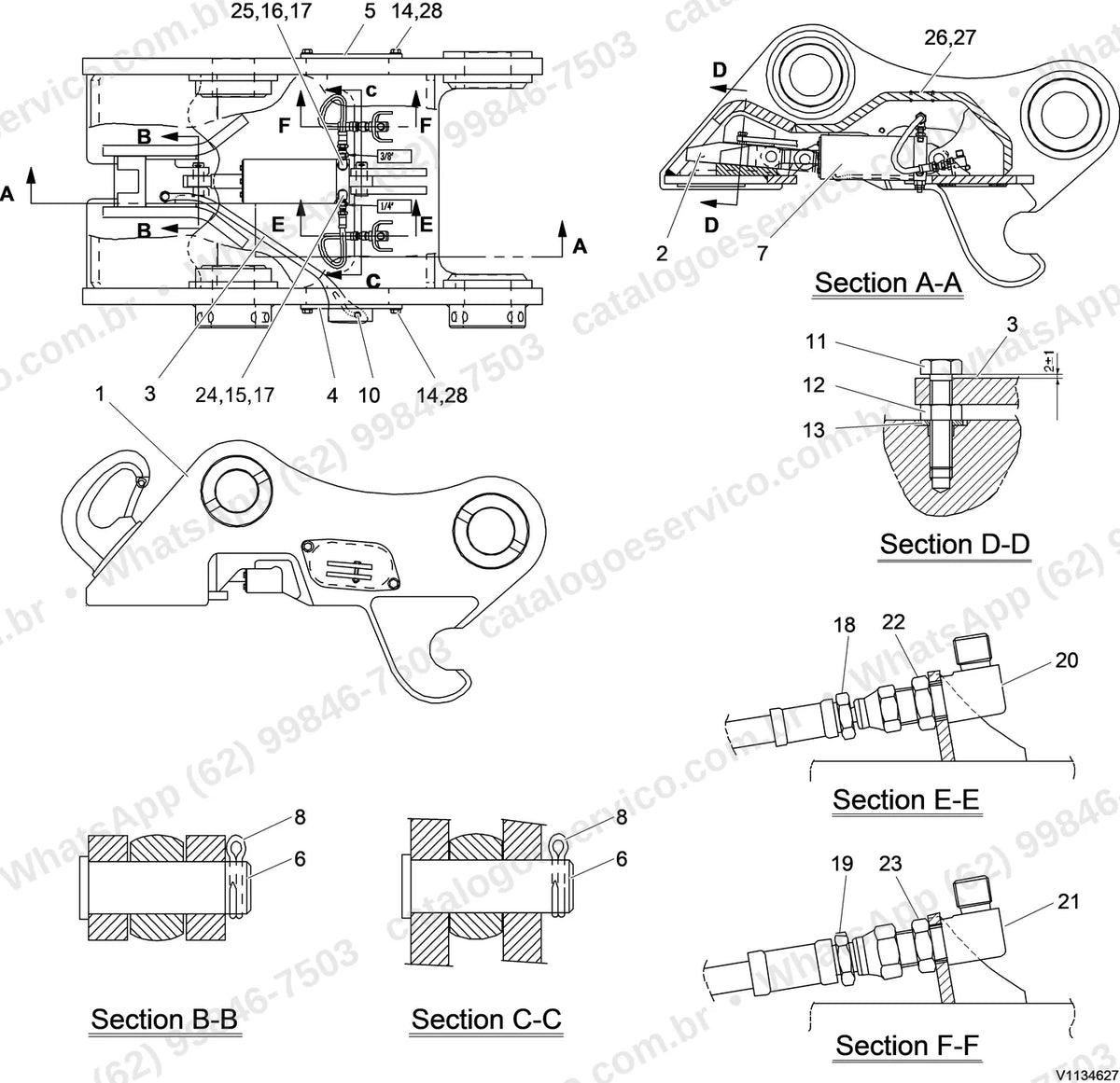 Manual de serviço Volvo EC350D e EC350D L: ilustração técnica 2