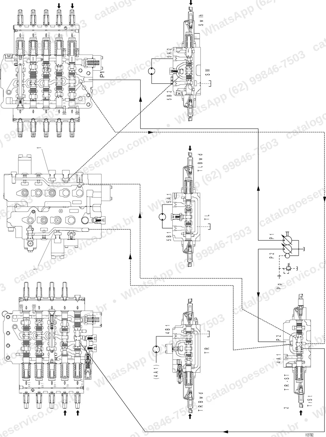 Manual de serviço Volvo EC360E LC4: ilustração técnica 1