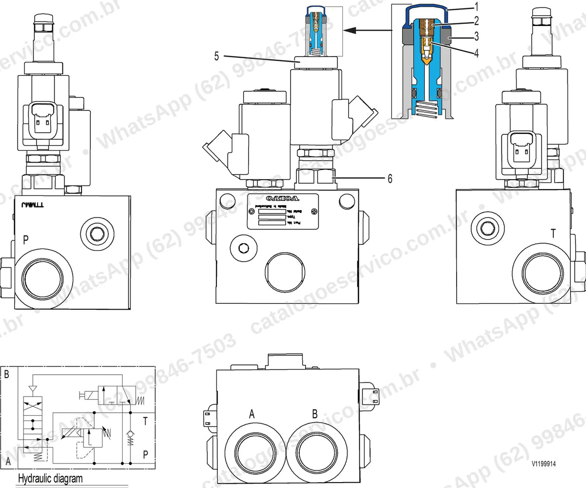 Manual de serviço Volvo EC500E (LC4, LHBC4, LHBS, LS): ilustração técnica 3