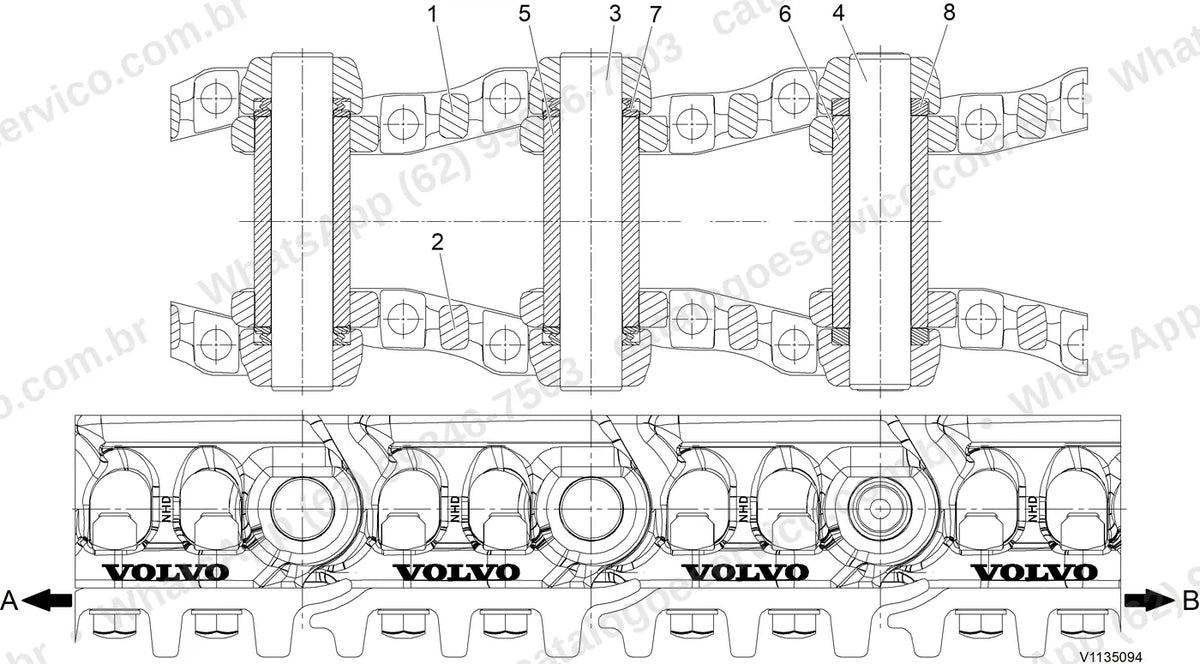 Manual de serviço Volvo EC550E (L, LC4, LHB, LHBC4): ilustração técnica 4