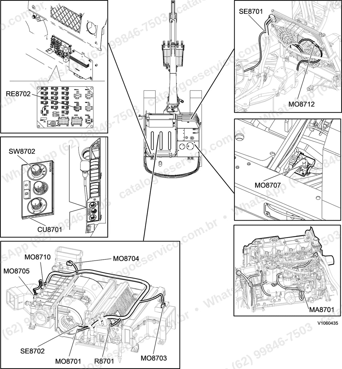 Manual de serviço Volvo EC60C: ilustração técnica 1