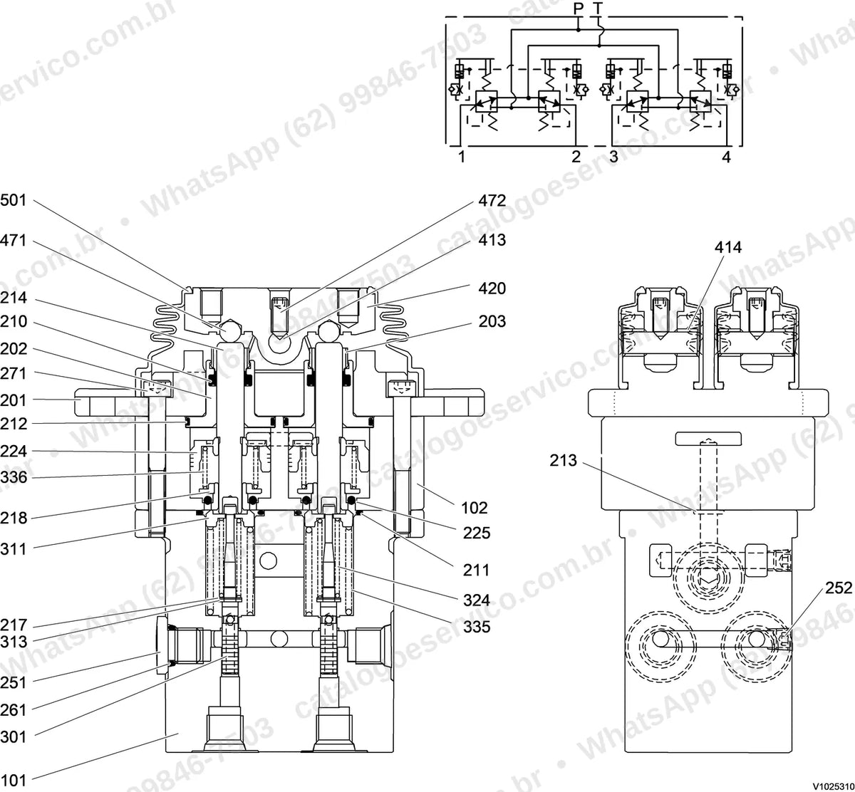 Manual de serviço Volvo EC60C: ilustração técnica 3