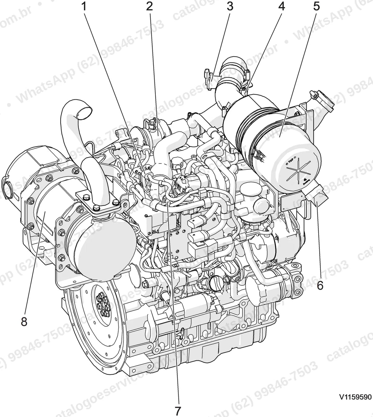 Manual de serviço Volvo EC60E: ilustração técnica 4