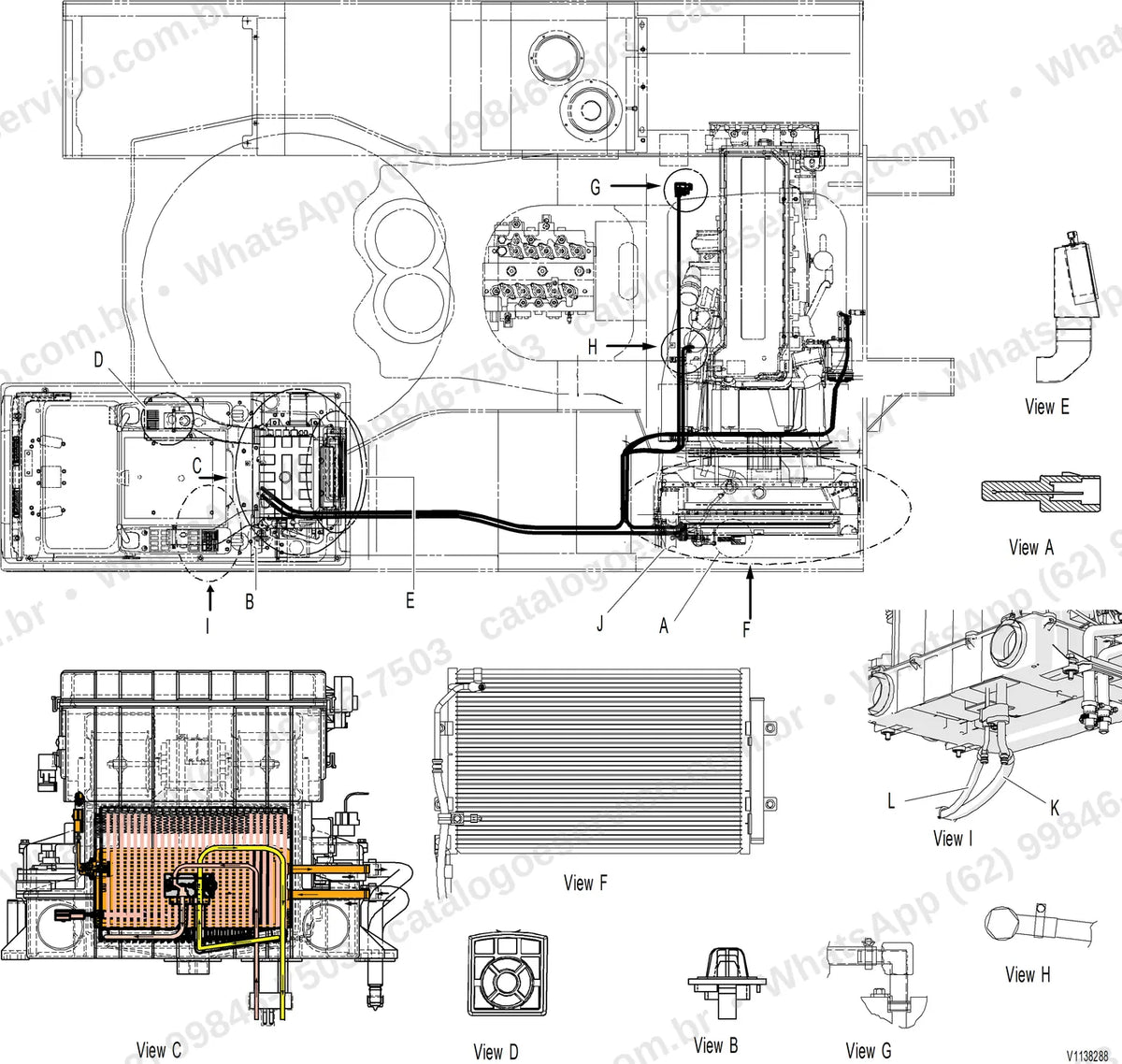 Manual de serviço Volvo EC650E LC4: ilustração técnica 3