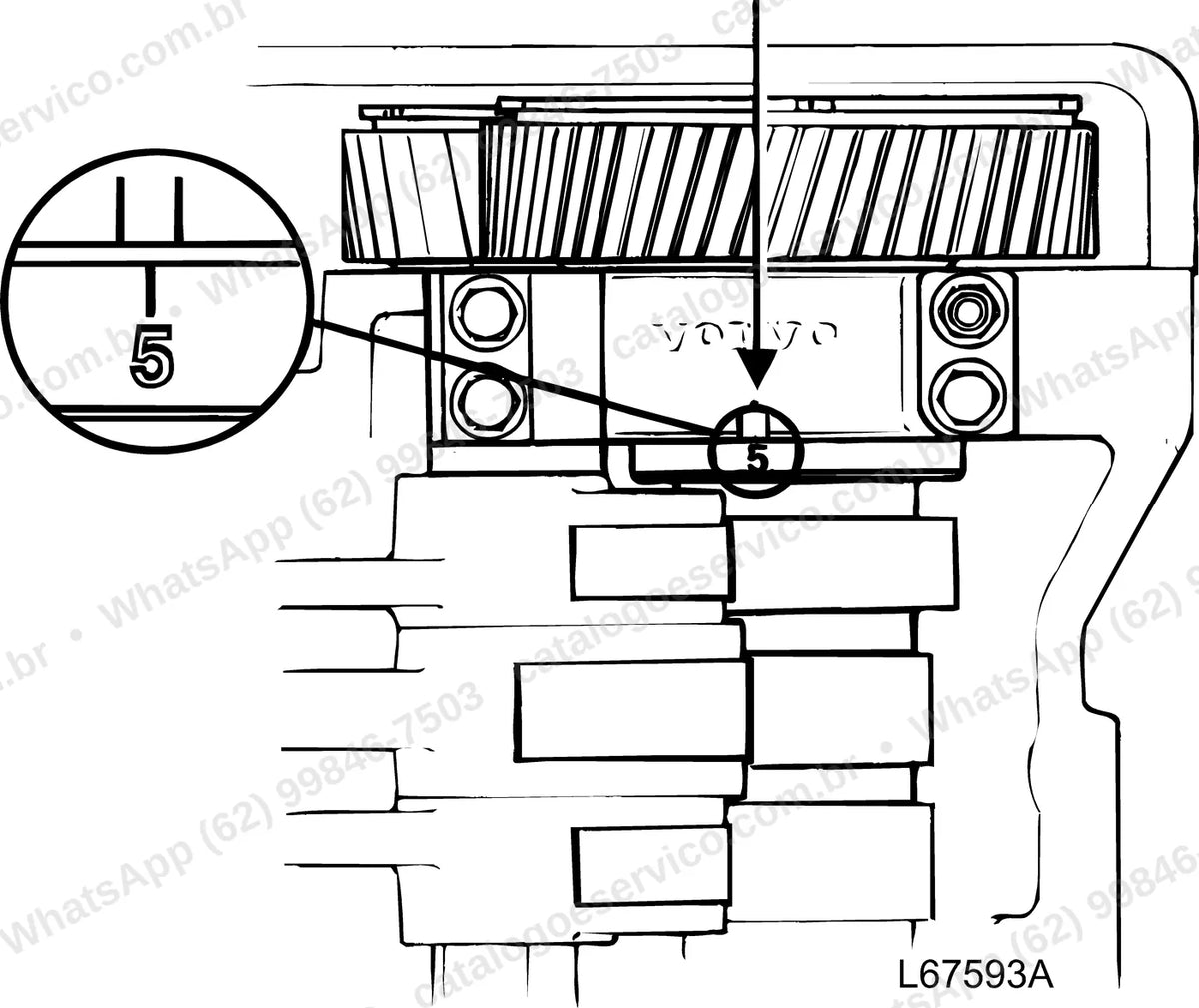 Manual de serviço Volvo EC700B (HR, LC): ilustração técnica 3