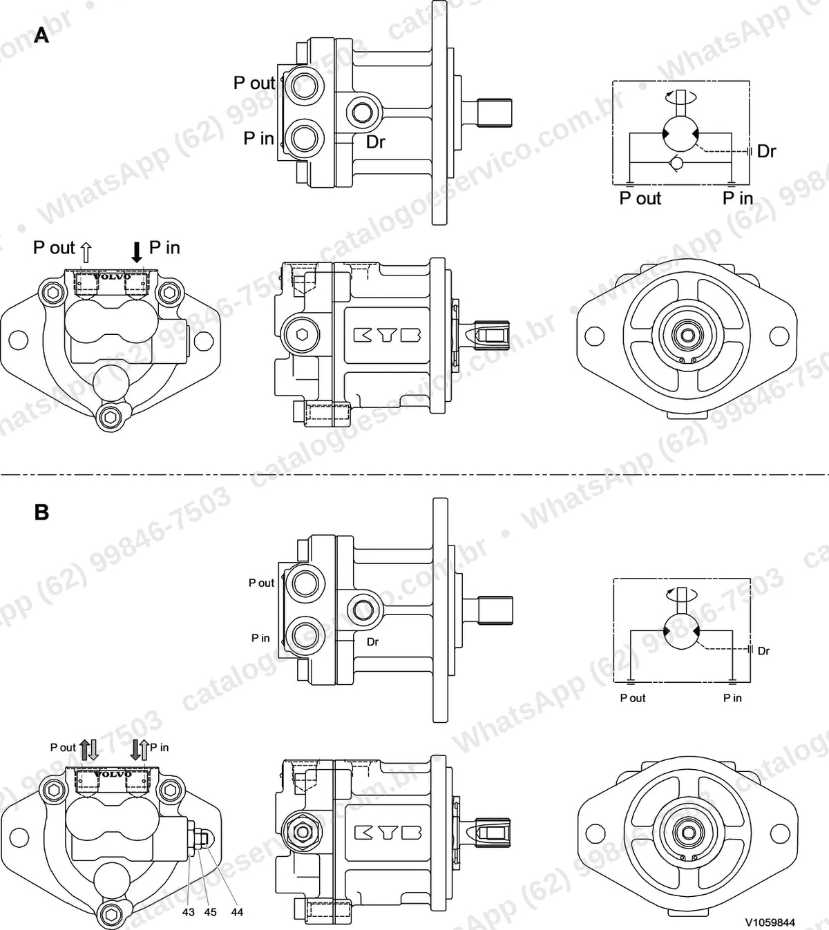 Manual de serviço Volvo ECR145C L: ilustração técnica 1