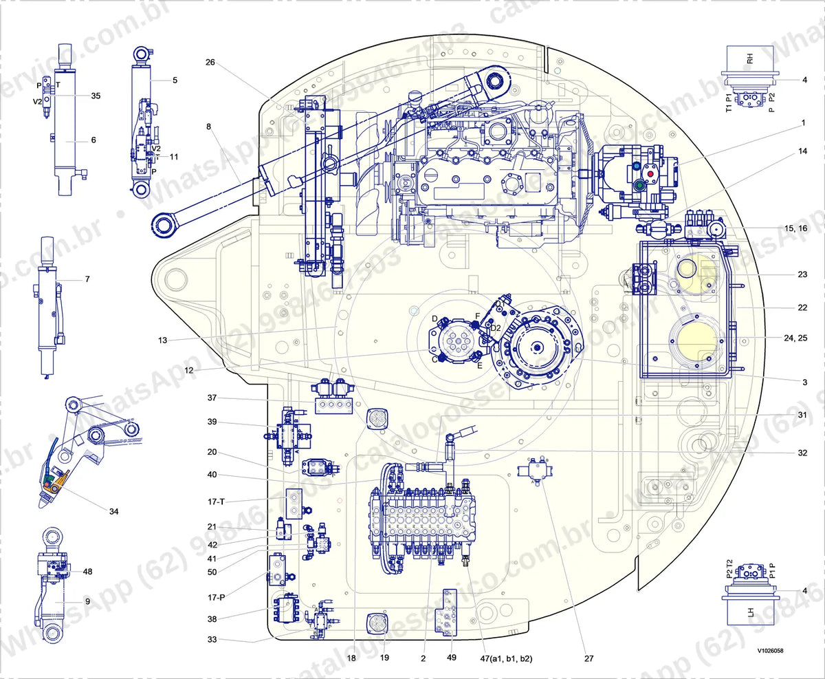 Manual de serviço Volvo ECR58: ilustração técnica 2