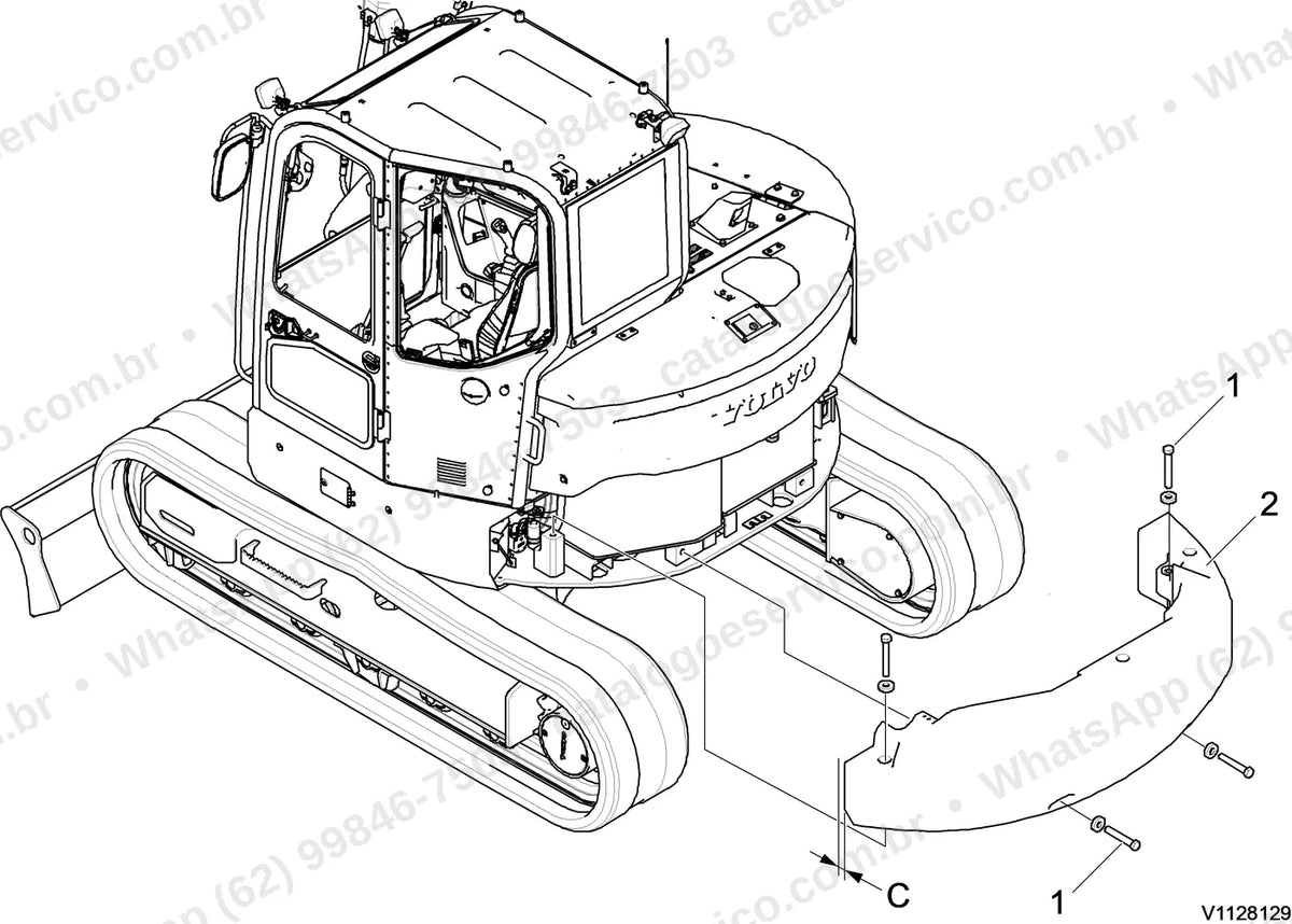 Manual de serviço Volvo ECR58D: ilustração técnica 4