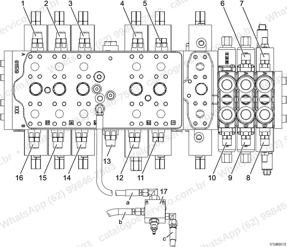 Manual de serviço Volvo EW140E e EW140E C4: ilustração técnica 3