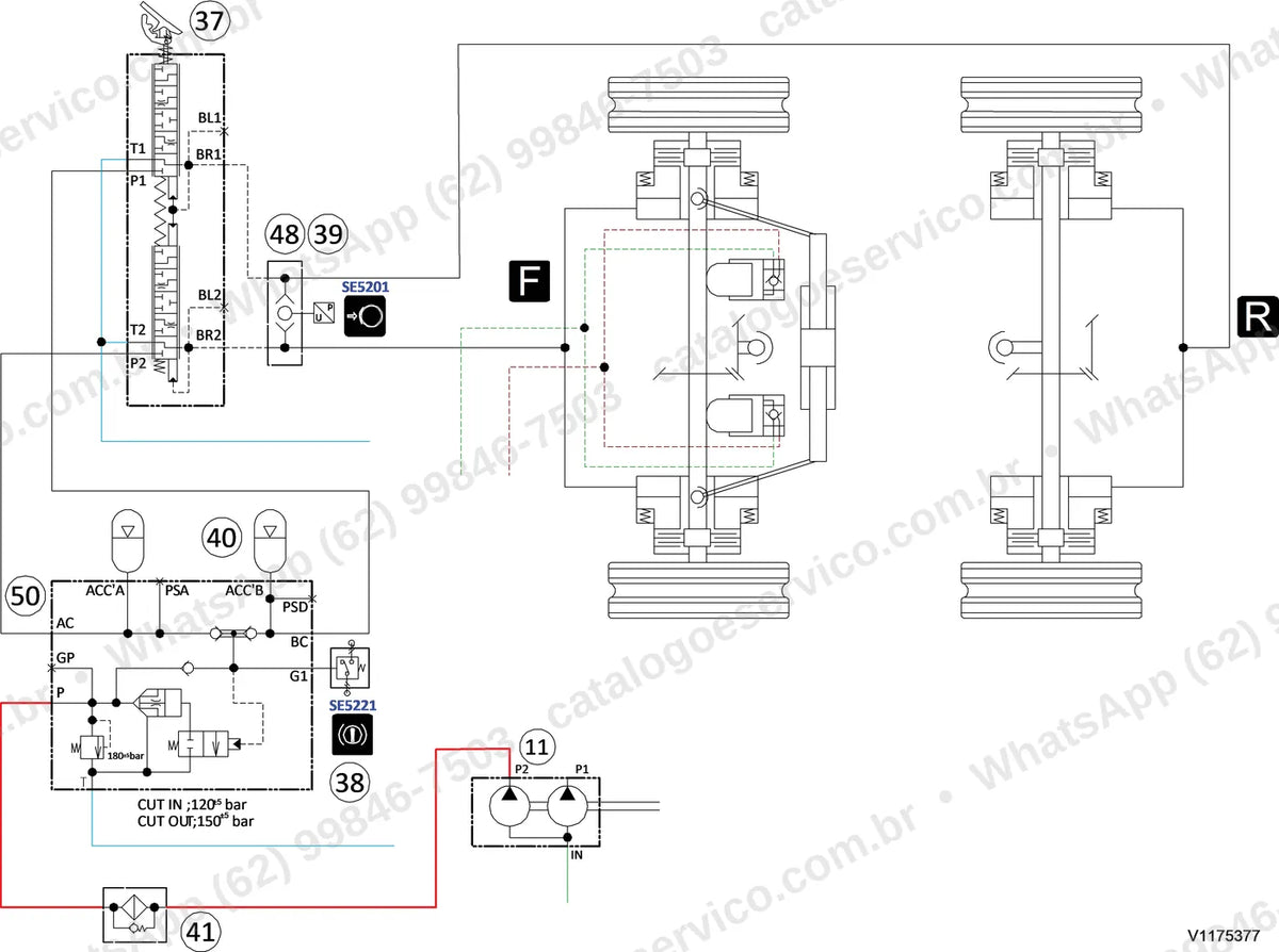 Manual de serviço Volvo EW140E e EW140E C4: ilustração técnica 4
