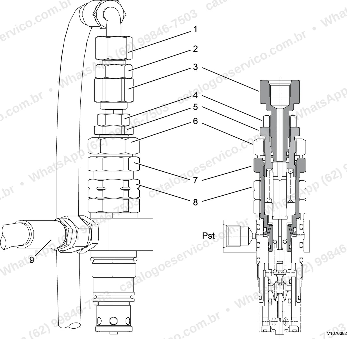 Manual de serviço Volvo EW160C: ilustração técnica 2