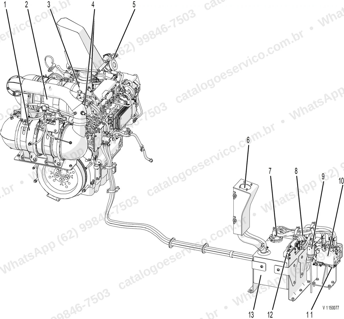 Manual de serviço Volvo EW205E e EW205E C4: ilustração técnica 4
