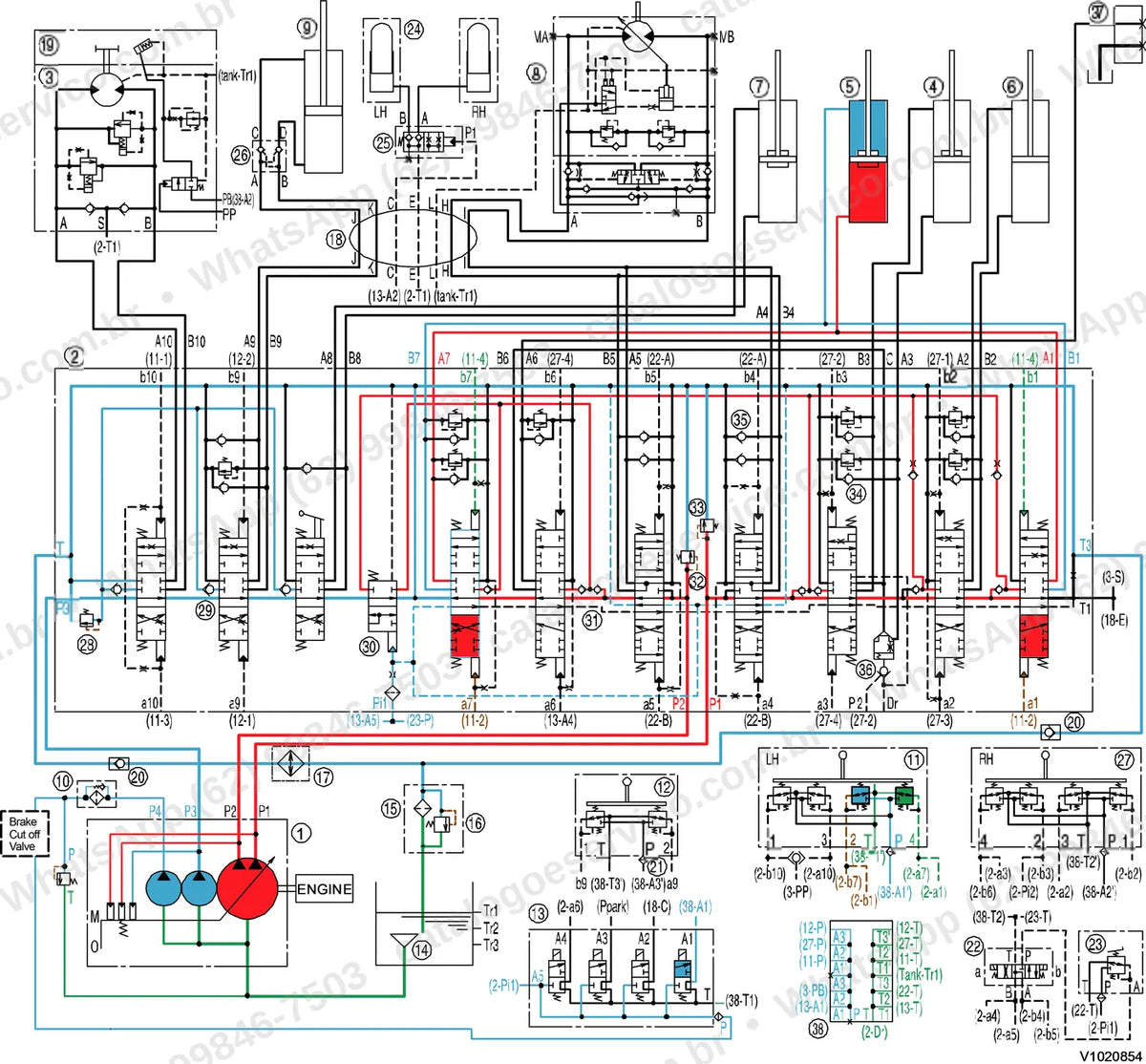 Manual de serviço Volvo EW55B: ilustração técnica 2
