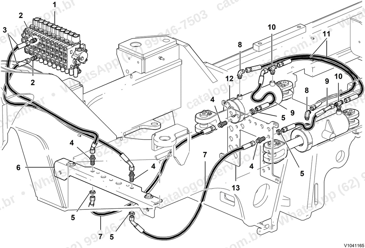 Manual de serviço Volvo G960B: ilustração técnica 4
