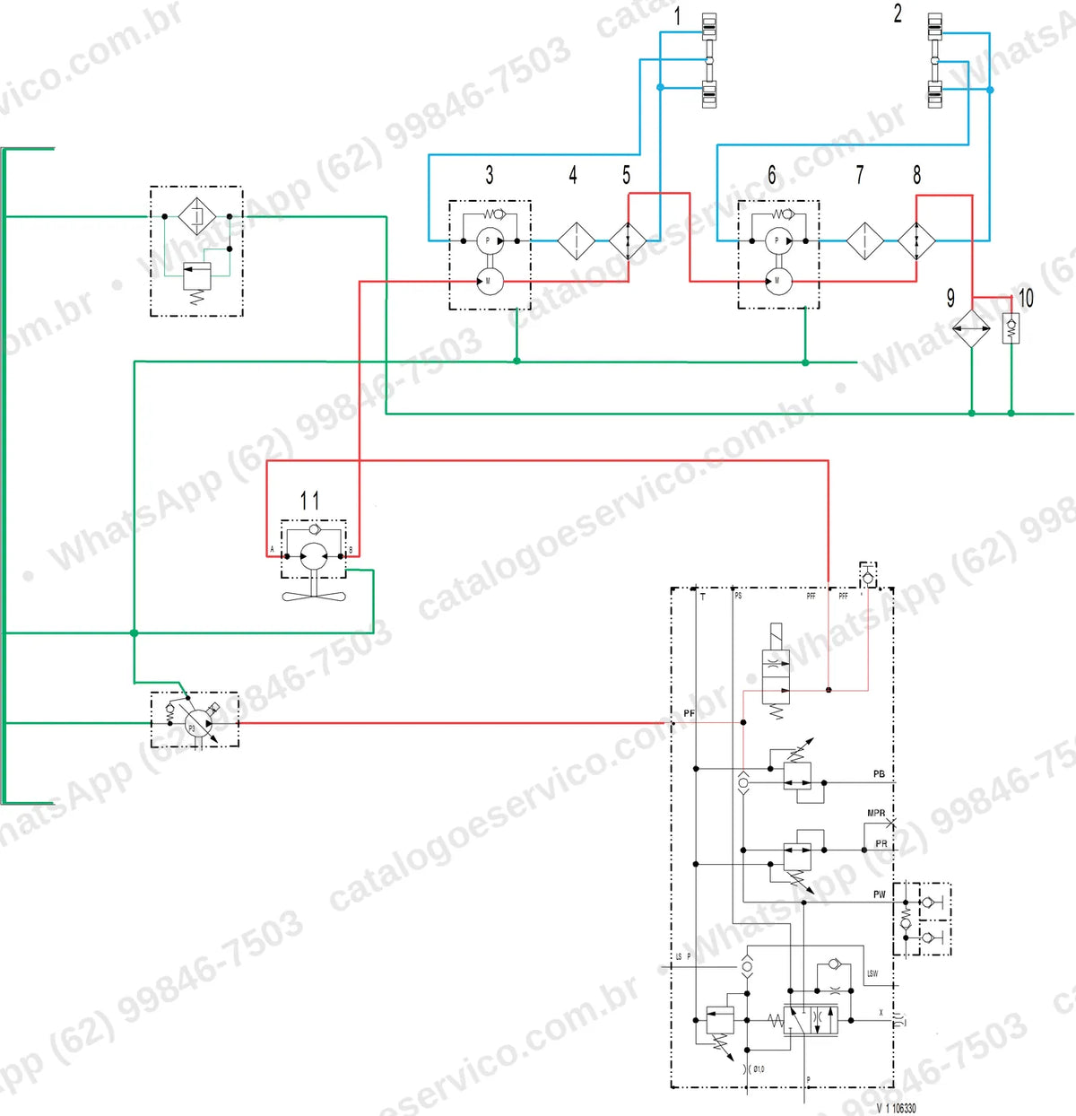 Manual de serviço Volvo L120G e L120G Z: ilustração técnica 3