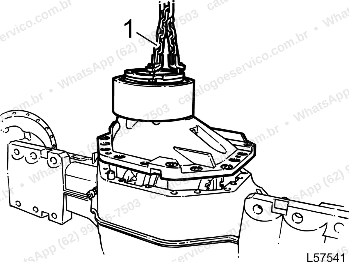 Manual de serviço Volvo L180, L180 CO e L180 HL: ilustração técnica 3