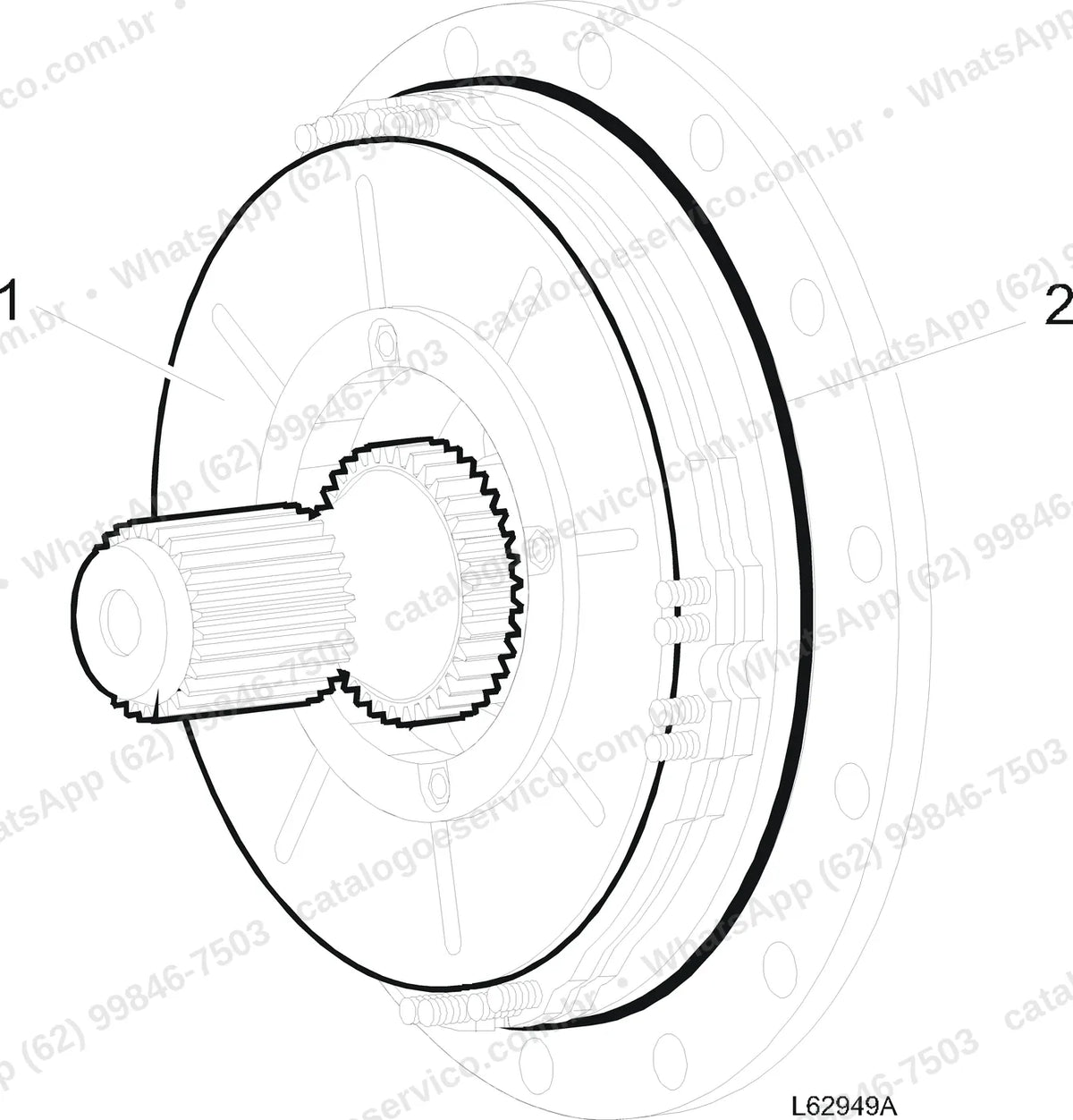 Manual de serviço Volvo L180F HL: ilustração técnica 1