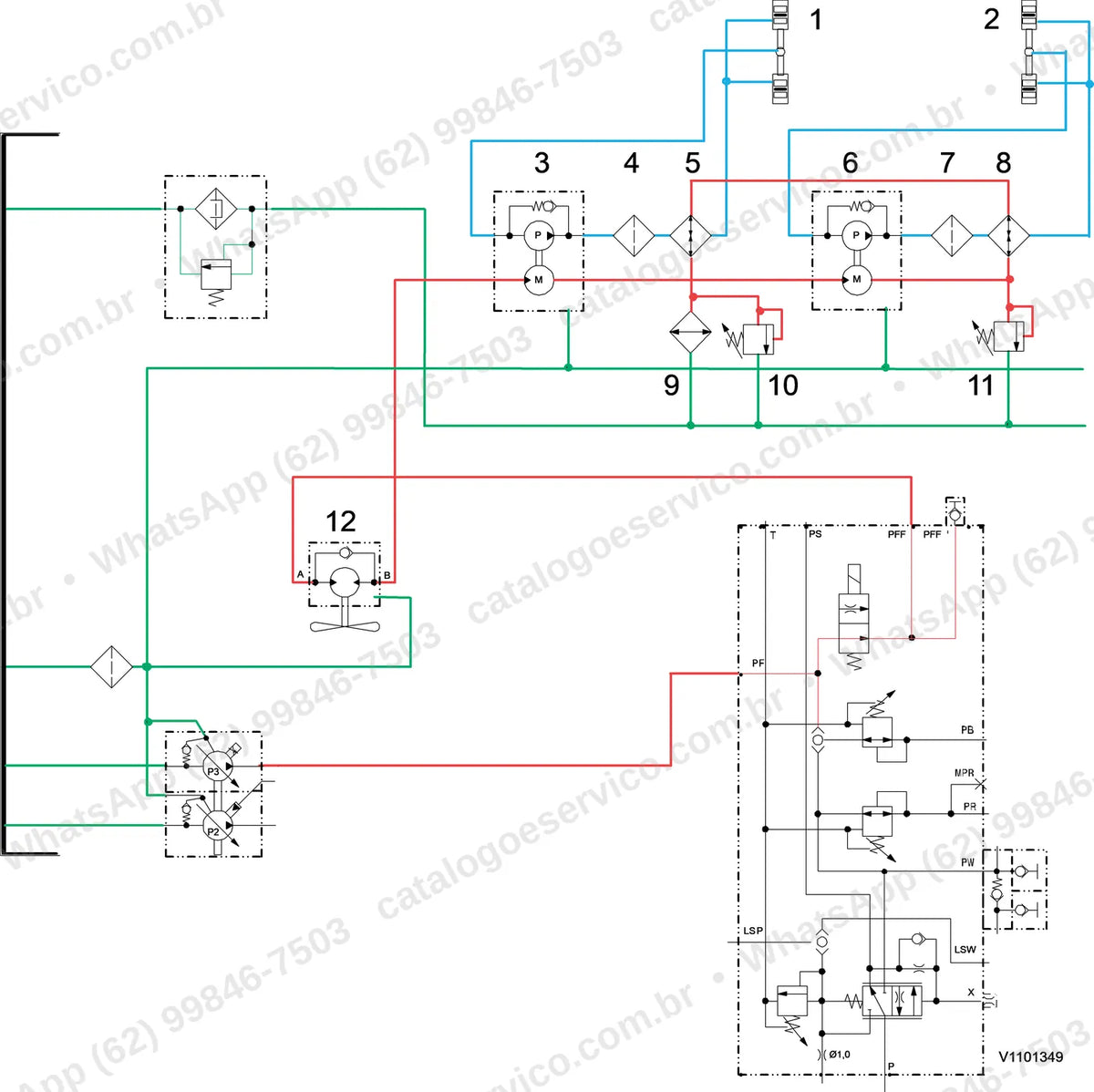 Manual de serviço Volvo L220G: ilustração técnica 1
