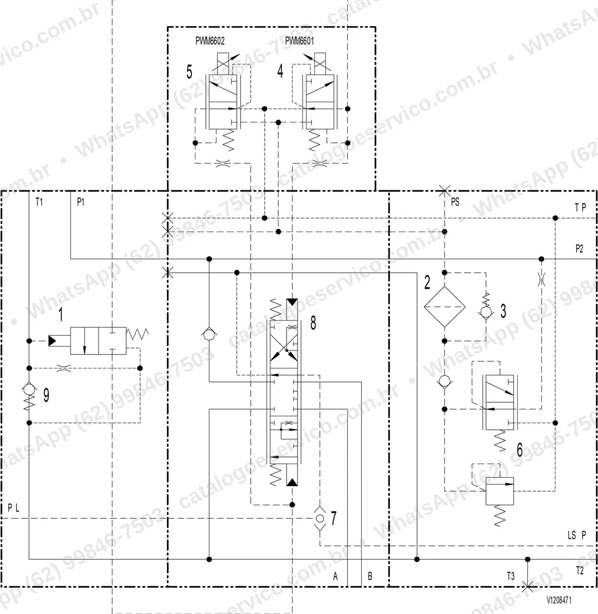 Manual de serviço Volvo L220K: ilustração técnica 4