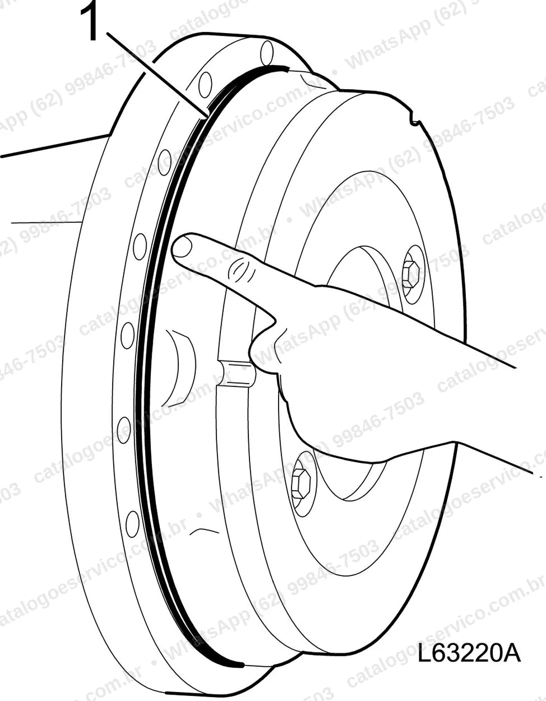 Manual de serviço Volvo L250G: ilustração técnica 3