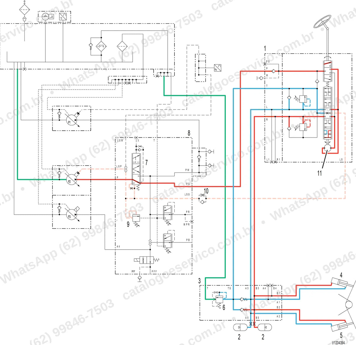 Manual de serviço Volvo L260H: ilustração técnica 4