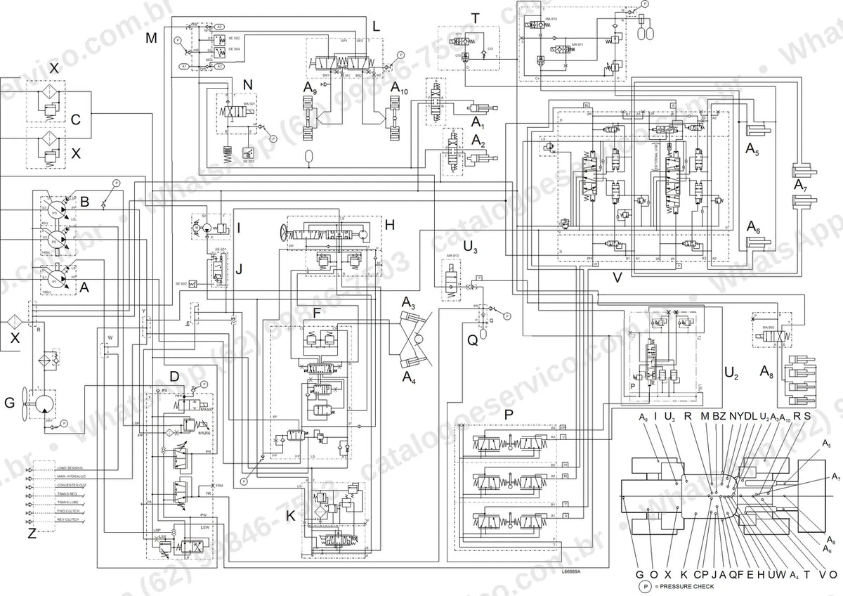 Manual de serviço Volvo L330D: ilustração técnica 2