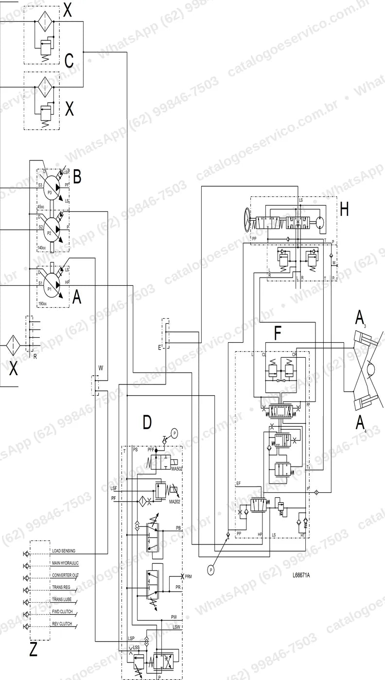 Manual de serviço Volvo L330D: ilustração técnica 3