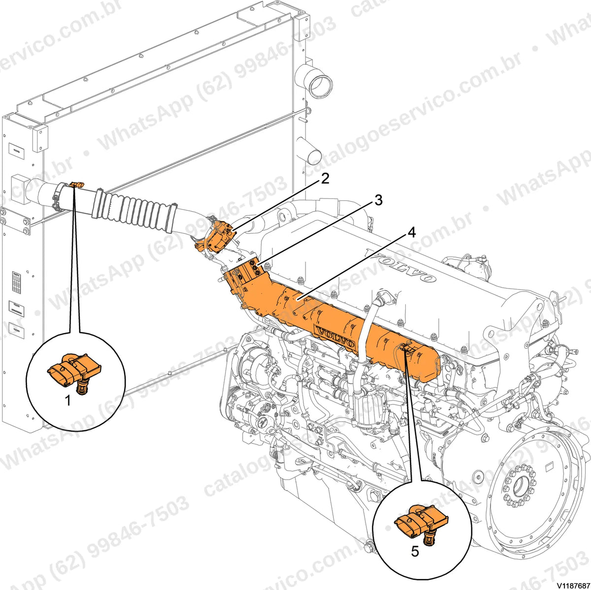 Manual de serviço Volvo L350H: ilustração técnica 3
